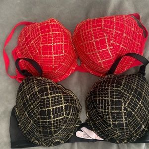 Bundle of 2 Victoria’s Secret padded push up bras 36C